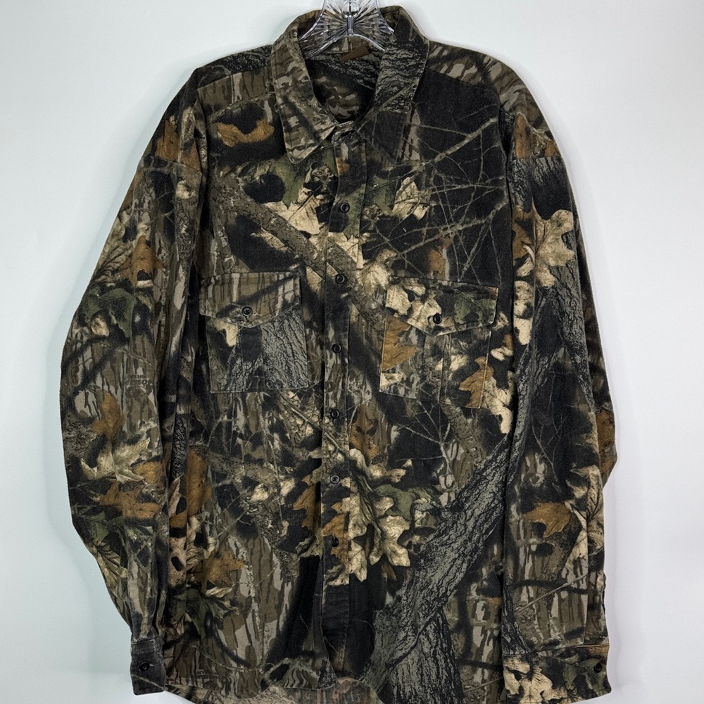Vintage Ranger Camo Long Sleeve Button Up Shirt Size 2X
